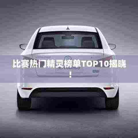 比赛热门精灵榜单TOP10揭晓!