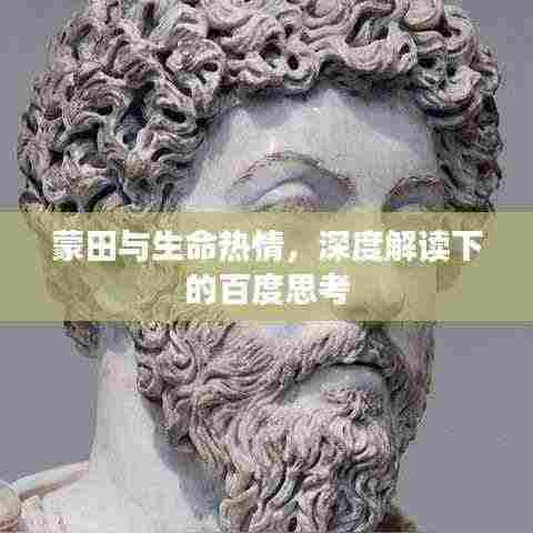 蒙田与生命热情,深度解读下的百度思考